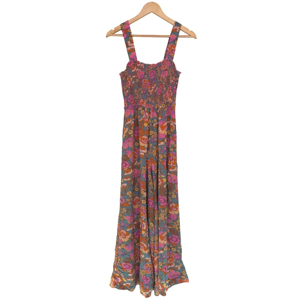 Natural Life Sedona Jumpsuit Medium Wide Leg Floral Boho Festival Resort Beach - Picture 2 of 12
